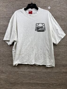 Vintage MiM Shirt Mens One Size White Chevy Car Racing Graphic Tee Made USA